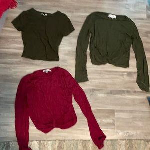 three piece set of various various brands